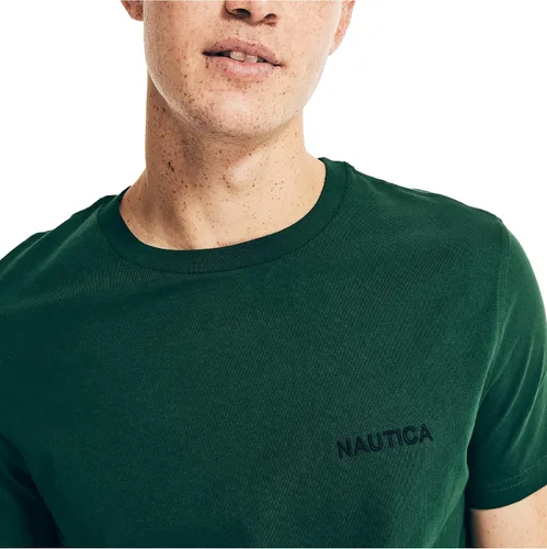 Vista 4 de Nautica - Camiseta de manga corta lisa y cuello redondo