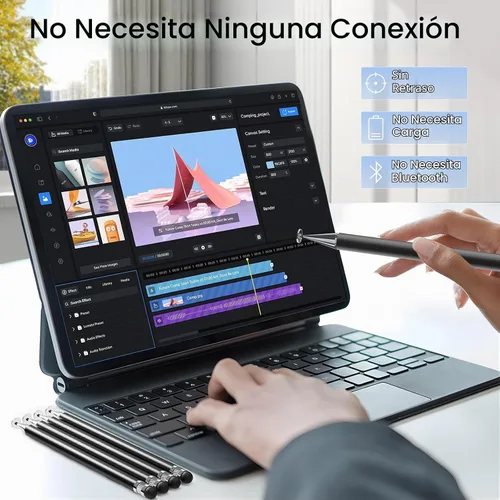 Vista 4 de Bopomofo Stylus (5 Pcs), lápiz óptico 2 en 1 para pantalla táctil, lápiz
