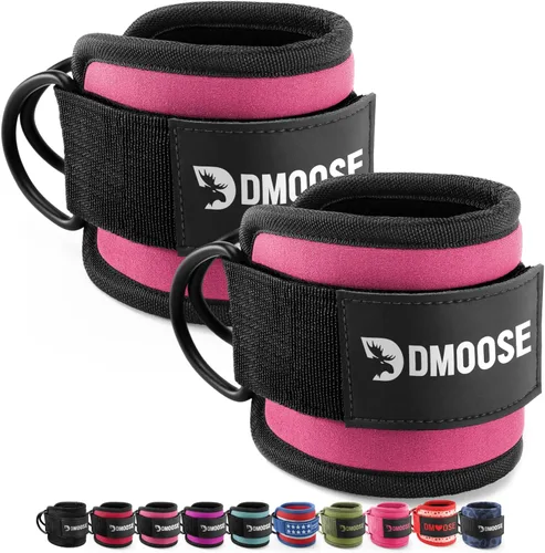 Vista 11 de DMoose Ankle Strap for Cable Machine - One Size Fit with Premium Padding, Workout Kickback Ankle Cuffs, Ankle Bands for Working Out, Booty Workouts