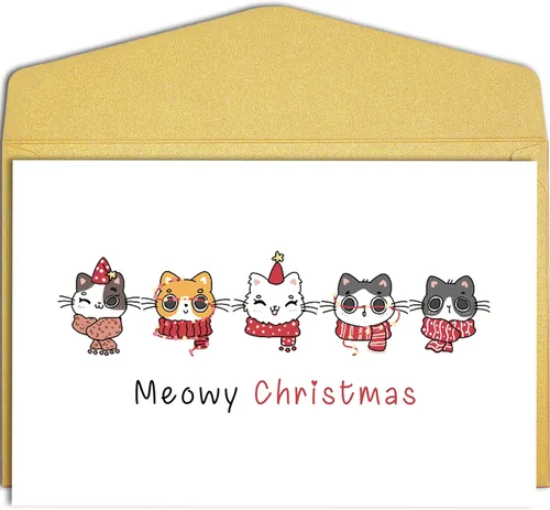 Vista 8 de Qiliji Tarjeta de Navidad romántica para él y ella, divertida tarjeta de Navidad para marido, esposa, novio y novia, regalo de tarjeta de Navidad
