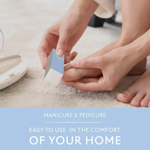 Vista 4 de SEACRET Minerals - Bloque profesional para pulir uñas, bloque de pulido de 3 maneras, el secreto para uñas brillantes, manicura y pedicura, paquete