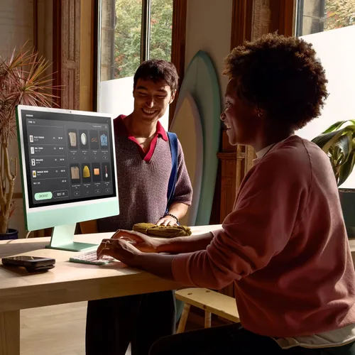 Vista 5 de Apple Computadora de escritorio todo en uno iMac 2024 con chip M4 con CPU de 8 núcleos, GPU de 8 núcleos: diseñada para Apple Intelligence, memoria