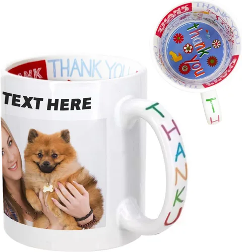 Vista 12 de Taza de café personalizada, regalo personalizado, taza de cerámica con foto, imágenes o texto, novedad de tazas personalizadas, perfecta para rojo