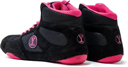 Vista 5 de Yes! Athletics Defiant2 - Zapatos de lucha libre para mujer, suela de goma 100% antideslizante, zapatos de boxeo ligeros para mujer, MMA duraderos