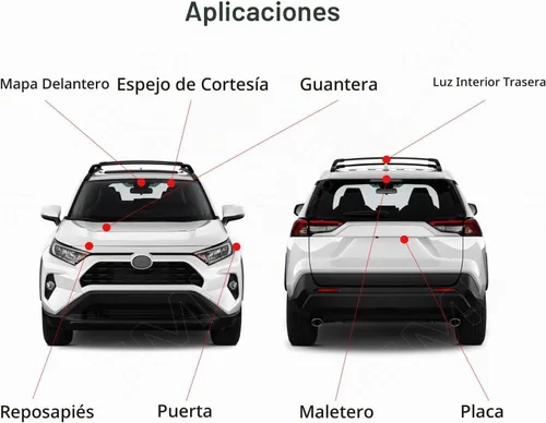 Vista 3 de Xpismii Kit de luz interior LED blanca de 18 piezas 6000K 4Runner de repuesto para Toyota 4Runner 2003 2004 2005 2006 2007 2008 2009, con diagrama
