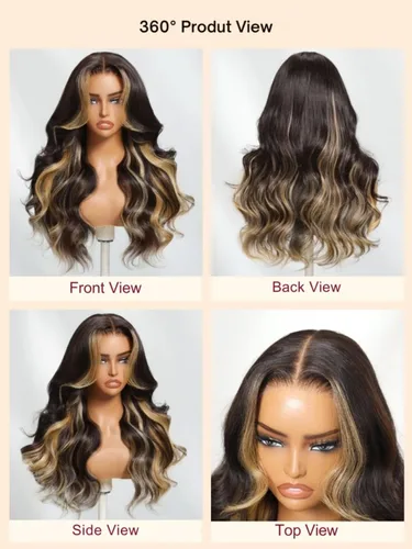Vista 136 de Beauty Forever Bye Bye Knots - Peluca de cabello humano ondulado sin pegamento, predepilada, 7x5, encaje frontal, cabello humano suelto Peluca