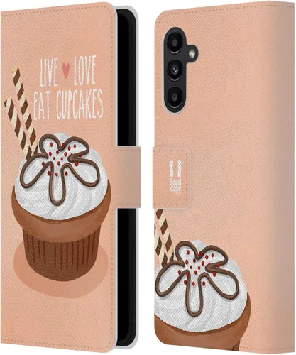 Vista 298 de Head Case Designs Assortment Cupcakes Happiness Leather Wallet Case Compatible with Samsung Galaxy A07 4G Surtido