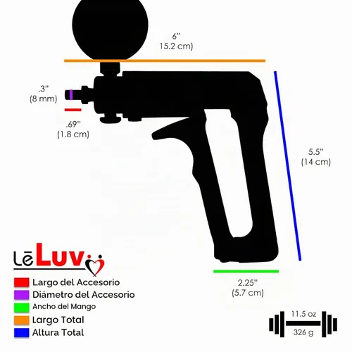 Vista 4 de LeLuv Maxi - Bomba de vacío manual manual con calibre de zona de seguridad Negro