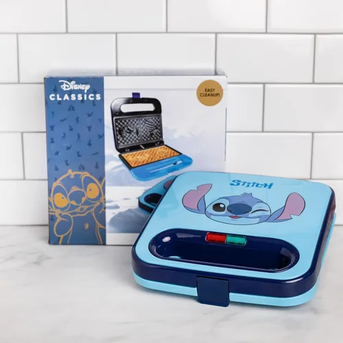 Vista 5 de Uncanny Brands Disney Lilo y Stitch Máquina para Hacer Waffles - Haz Waffles de Lilo y Stitch - Electrodoméstico de Cocina
