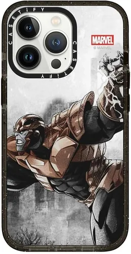 Vista 20 de CASETiFY Funda para iPhone Air, compatible con MagSafe Marvel VS CoLab Protección contra caídas de grado militar 4x de 8.2 pies Funda Capitán