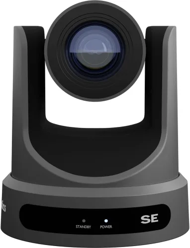 Vista 2 de PTZOptics Move SE 20x 1080p Full HD PTZ Advanced PTZ Auto-Tracking Pan Tilt Zoom Cámara (gris) Bundle SuperJoy Serial PTZ Cámara Controlador