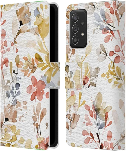 Vista 243 de Head Case Designs Officially Licensed Ninola Beige Wild Grasses Leather Wallet Case Compatible with Samsung Galaxy A07 4G
