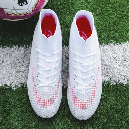 Vista 5 de Tacos de fútbol para hombre, zapatos de fútbol con cordones antideslizantes