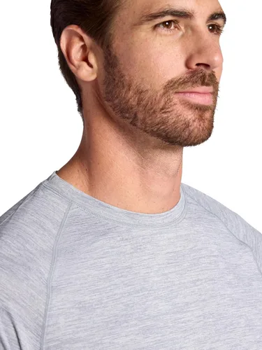 Vista 4 de Gaiam Camiseta raglán básica para hombre, ajuste estándar, material elástico de peso medio