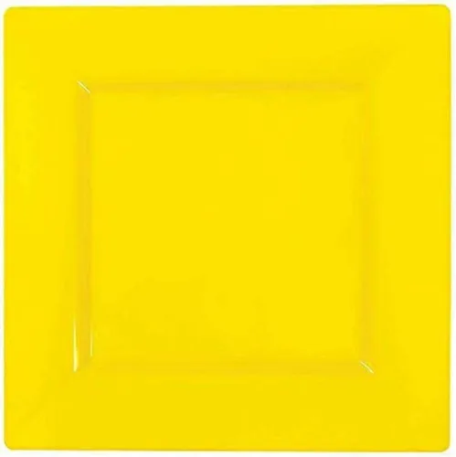 Vista 13 de Elegantes platos llanos cuadrados negros – 9.5 pulgadas (paquete de 10) – perfectos para bodas, fiestas de cumpleaños, festivales y más