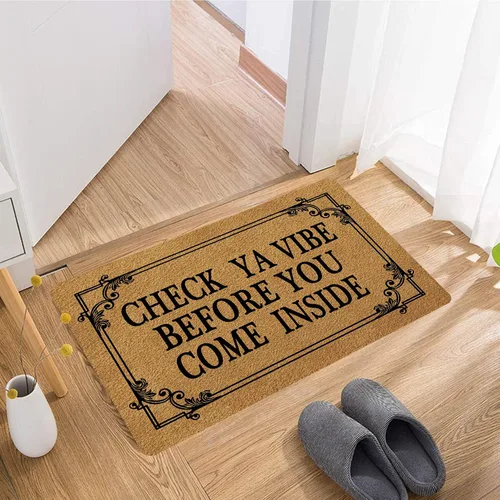 Vista 4 de FunXiLin Divertido tapete de bienvenida (23.6 x 15.7 pulgadas) tapete antideslizante de regalo personalizado para decoración del hogar