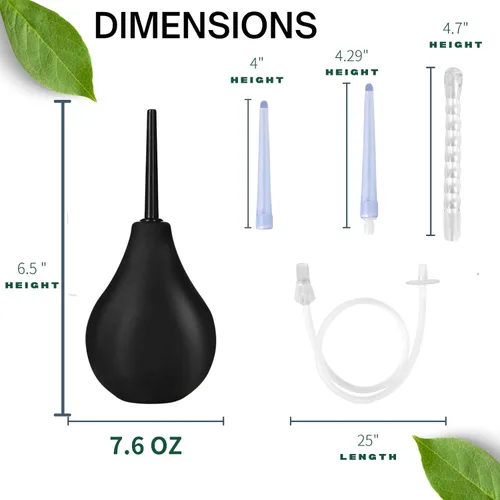 Vista 2 de Kit de bombillas de enema, ducha anal para hombres, mujeres principiantes, kit de limpiador vaginal Enima para mujeres, duchas para hombres