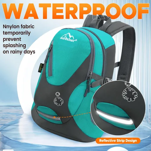 Vista 3 de sunhiker Pequeña mochila de senderismo para mujeres y hombres, 20L, ligera, mochila de viaje, mochila casual para ciclismo, acampar al aire libre