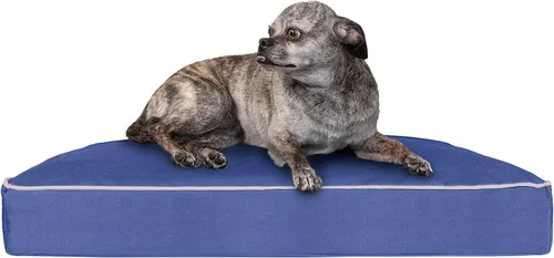 Vista 21 de Furhaven - Cama para perros y gatos, cojín de lujo, diseño rectangular tradicional, cama para mascotas con funda extraíble para perros y gatos