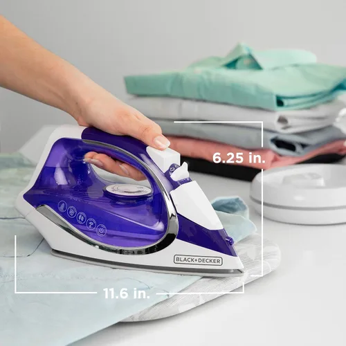 Vista 7 de BLACK+DECKER ICL500 Light 'N Go - Plancha inalámbrica, color morado