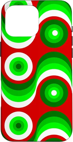 Vista 19 de iPhone 16 ugly christmas mod groovy red green 1960s 1970 retro vintage Case