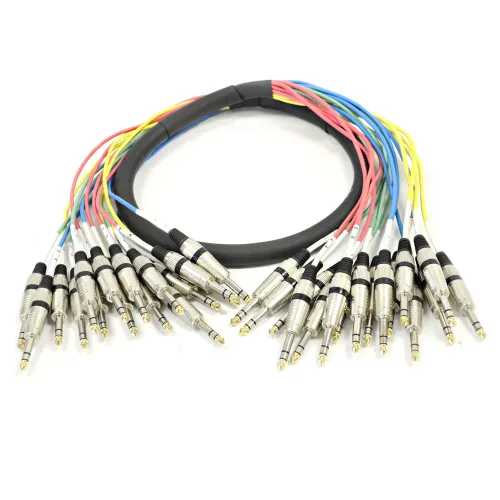 Vista 11 de Cable Serpiente TRS de 4 Canales de 1/4" - 5 Pies de Largo - Extremos Reparables - Serpiente de Efectos de Audio Profesional para Presentaciones