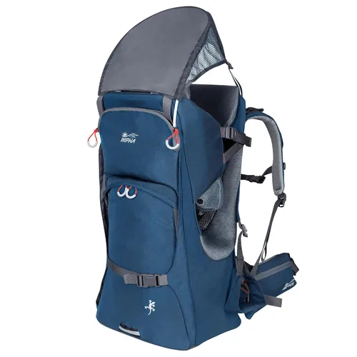 Vista 6 de WIPHA - Mochila para bebé, ergonómico, con toldo para el sol, mochila de senderismo con gran espacio de almacenamiento y bolsillo aislado, asiento