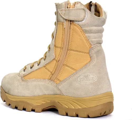 Vista 4 de Hot Leathers BTM1013 - Botas de cuero marrón con cordones y cremalleras para hombre, 7
