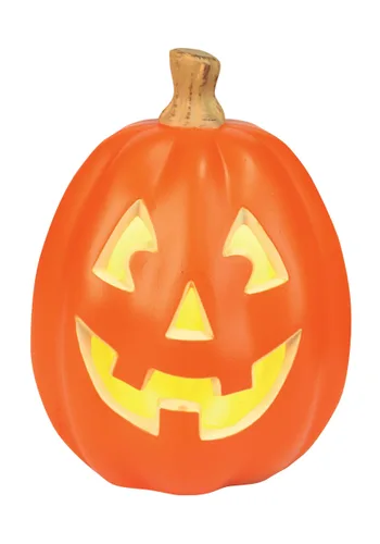 Vista 3 de Decoración de Calabaza Sonriente de 12 Pulgadas con Luz Multicolor