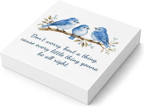 Vista 3 de Don't Worry 'bout a Thing Wooden Box Sign Desk Decor for Women Friends All Right