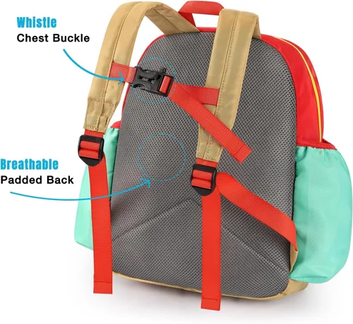 Vista 5 de STEAMEDBUN Mochila infantil para niños de 2 a 4 años Mochila preescolar para jardín de infantes - Mochila para niños y niñas, Mochilas de viaje