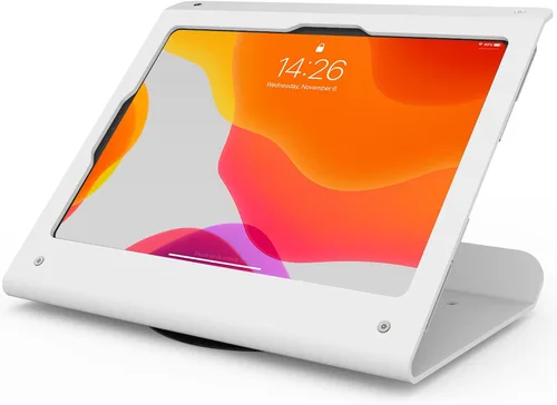 Vista 8 de Soporte para tablet POS, soporte de quiosco de acero resistente con base giratoria de 360°, antirrobo, compatible con iPad 10 de 10.9 pulgadas, Pro