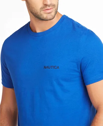 Vista 7 de Nautica - Camiseta de manga corta, color sólido y cuello redondo
