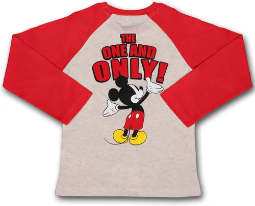 Vista 2 de Disney Mickey Mouse - Camisa de manga larga para niños pequeños, color rojogris