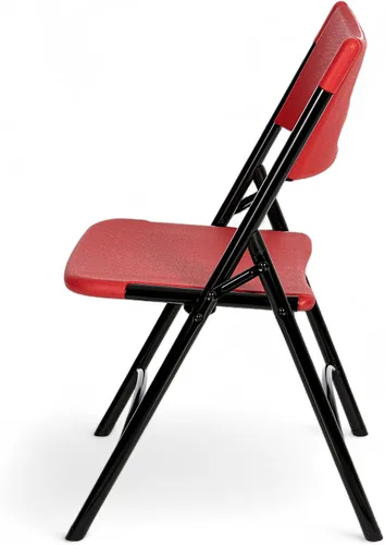 Vista 5 de OEF Furnishings Serie OEF600 Sillas plegables de respaldo alto, asiento de grado comercial de polietileno moldeado por soplado para uso en Rojo