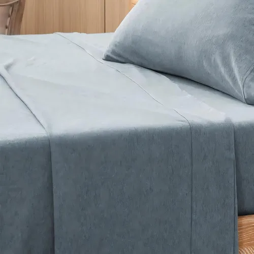 Vista 13 de Pure Era - Sábana plana de punto de jersey 100% algodón, supersuave, cómoda, transpirable (1 paquete, tamaño Queen, gris carbón)