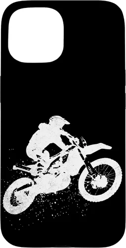 Vista 6 de iPhone 16 Dirt Bike Riding Motocross Racing Motorcycle Vintage Graphic Case