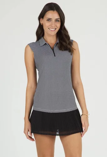 Vista 7 de IBKUL Athleisure Wear - Polo sin mangas con protección solar UPF50+ Icefil Cooling Tech Mini Check - 14754