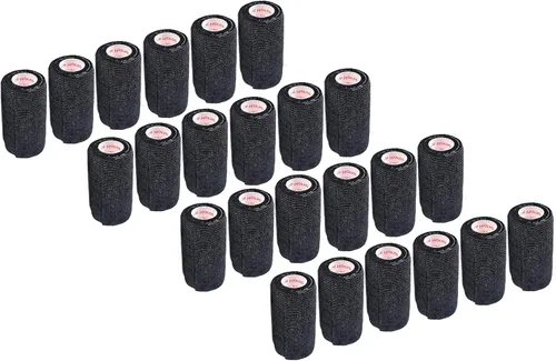 Vista 66 de Cinta adhesiva para veterinarios (negro) (paquete de 2) (3 pulgadas x 15 pies), autoadhesiva, adherente, cohesiva, flexible, autoadhesiva, rollo