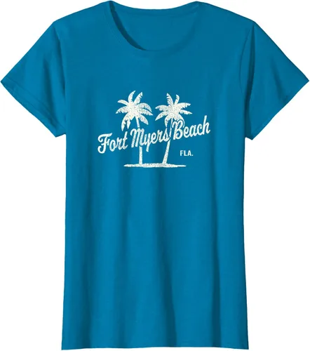 Vista 94 de Fort Myers Beach Florida Vintage 70s Palm Trees Graphic T-Shirt