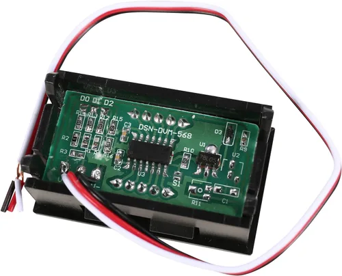 Vista 3 de Voltímetro digital de 3 hilos DC 0.00-30.0V con pantalla LED azul y protección de polaridad inversa
