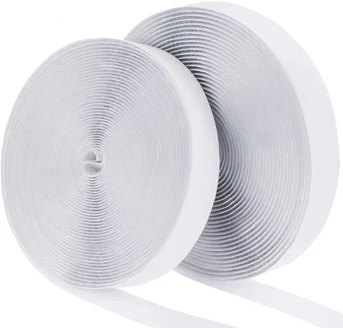 Vista 11 de 10 pies x 4.4 pulgadas de tiras autoadhesivas, cinta adhesiva de montaje de respaldo resistente de nylon, cintas de montaje de tela para costura