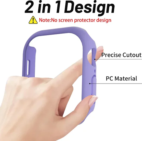 Vista 2 de Juego de 20 fundas protectoras de policarbonato duro compatibles con Apple Watch Series 10 de 1.812 pulgadas, protector de bordes y parachoques