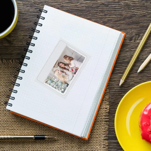 Vista 7 de Paquete de 30 bolsillos autoadhesivos para tarjetas de índice, con apertura superior, tarjetero ideal para organizar y proteger tus tarjetas