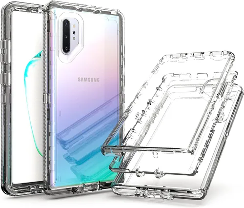 Vista 13 de YmhxcY Note 10 Plus - Funda con película de TPU flexible autorreparable (paquete de 2) y película protectora de pantalla para lente de cámara