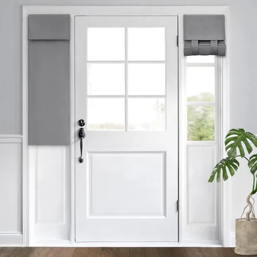 Vista 86 de HOMEIDEAS Cortinas Opacas para Aula para Puerta Principal, Cubierta de Ventana de Puerta de Aula, Persianas de Privacidad con Aislamiento Térmico
