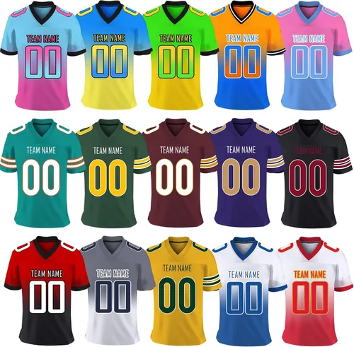 Vista 5 de Camiseta de fútbol personalizada, número de nombre del equipo impreso para jóvenes, mujeres, hombres, camiseta de fútbol personalizada