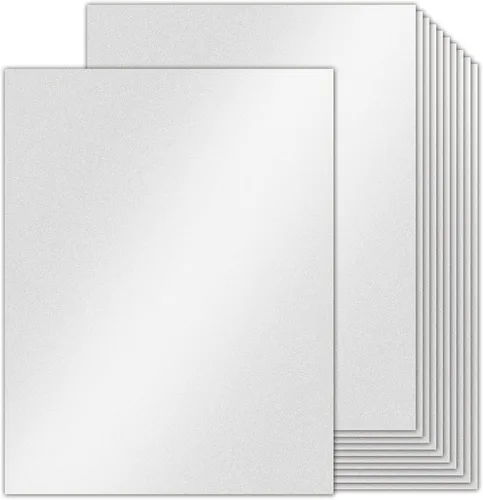 Vista 10 de Goefun - 100 hojas de papel brillante blanco brillante de 8.5 x 11 pulgadas de doble cara, papel metálico brillante de 32 libras (4.23 oz/m²)