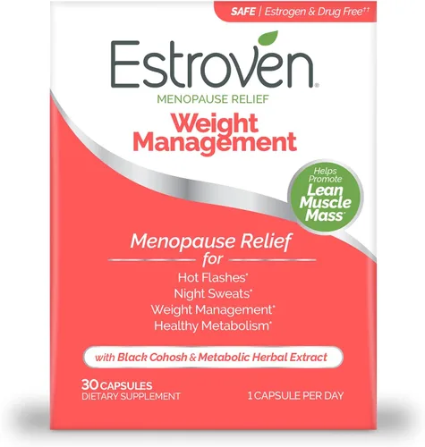 Vista 2 de Estroven Control de peso para el alivio de la menopausia - 30 unidades y refuerzo del estado de ánimo para el alivio de la menopausia - 30