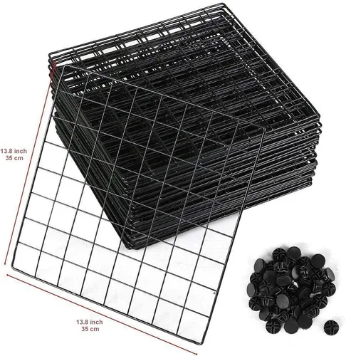 Vista 9 de YOZO - Cubo multifunción, de almacenamiento, de alambre, metal y tipo estante y armario para despensa, 25 cubos, color negro